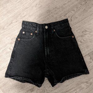 Zara Black High Waisted Shorts